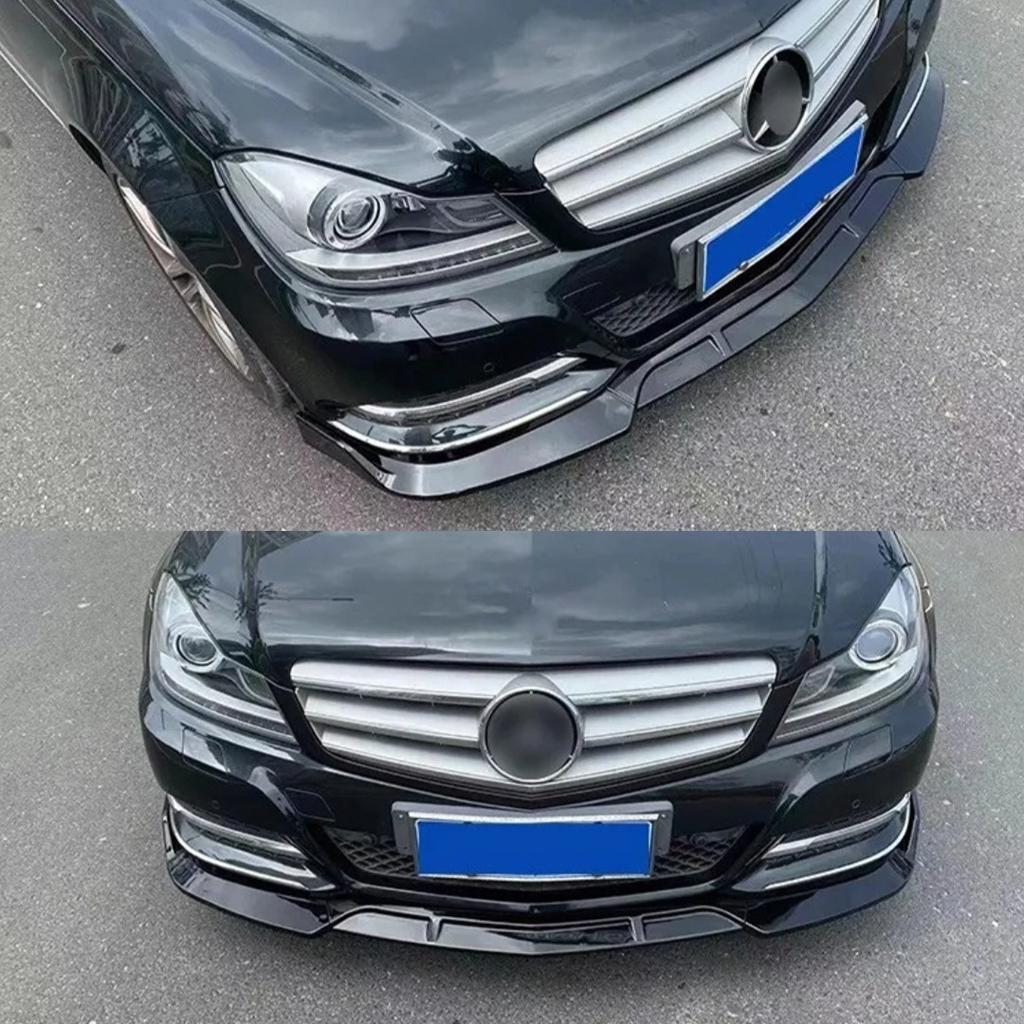 For Mercedes Benz C class W204 2011-2014 Deflector Facelift Front Splitter Bumper Lip Chin Protector Tuning Accessories Body Kit