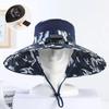 Built-in Fan Sun Hat Solar Charging Bucket Hat New Solar Fan Hat  Outdoor Activities