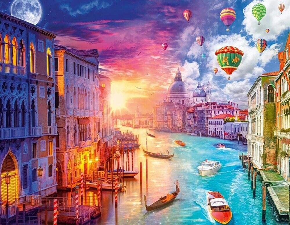 Алмазная картина, городское здание, вышивка крестиком, Алмазная мозаика, пейзаж, картина, Стразы, Новое поступление, домашний декор