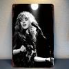 Stylish Stevie Nicks Vintage Concert Metal Sign, Aluminum Wall Art. Water Resistant, Ideal for Home, Bar, Man Cave & Garage.