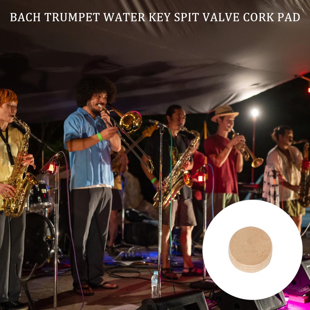 Прокладка из пробки для тромбона, Пробка водяного клапана тромбона, Пробка клапана для слива слюны, Пробка для трубы и тромбона, Ремонтные прокладки из пробки для музыкальных инструментов