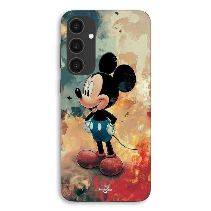 Coque de téléphone - MANIACASE - Samsung Galaxy S25 - Silicone TPU - Mickey - Noir