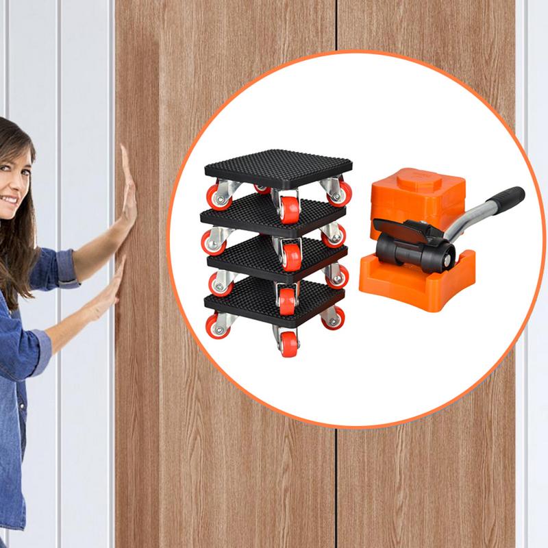 Тележки для перемещения мебели с колесами, портативные, 4-колесные, грузоподъемность 500 кг, набор инструментов для перемещения мебели для тяжелых грузов