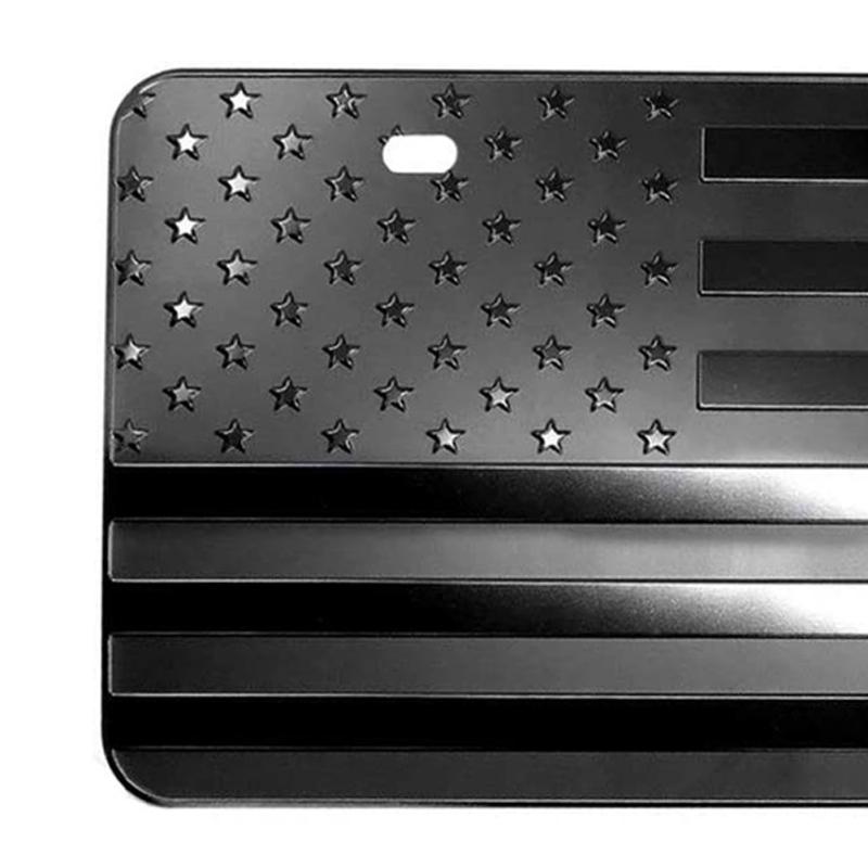 Рамка номерного знака автомобиля США из алюминиевого сплава с тиснением 3D узором флага, водонепроницаемый держатель номерного знака, замена