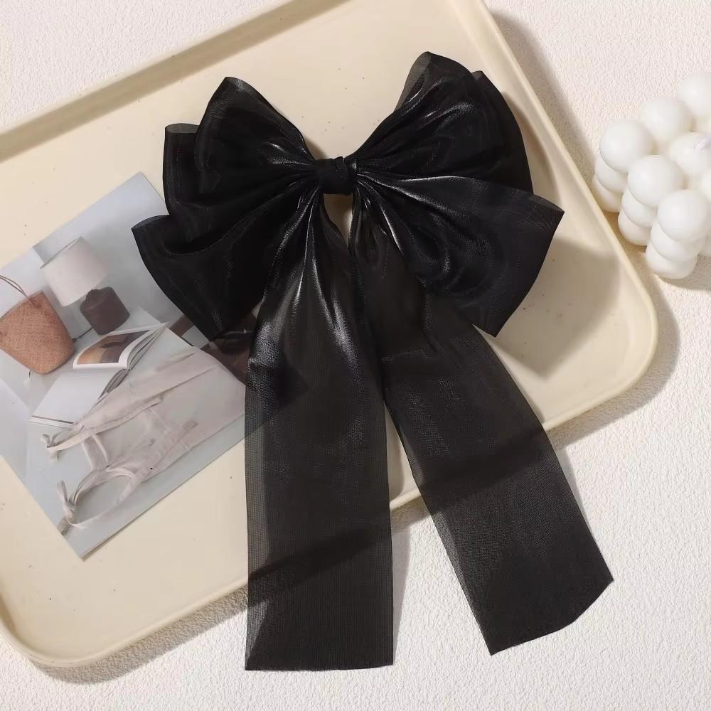 1 шт. Заколка для волос для девочек сине-розовая с большим бантом из ленты, элегантная, простая, весенне-летняя, заколки-шпильки для волос, ретро-ободок, зажимы, аксессуары для волос