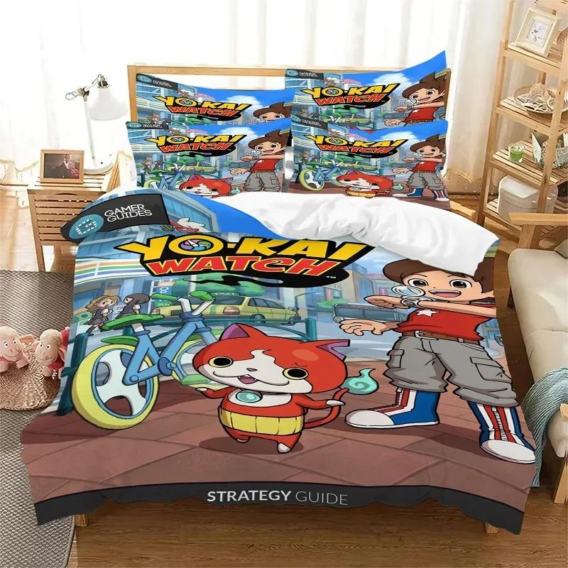 Cartoon Yo-Kai Watch Duvet Cover Bedding Set Adult Boy Girl Bedroom Decoration Children Gift Single Double Size