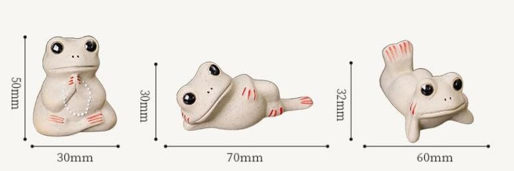 [Brings Happiness Mysterious White Frog Incense Holder] 3-Piece Incense Holder Set [Brings Good Fortune for Money, Love, Career, and Health] Lotus
