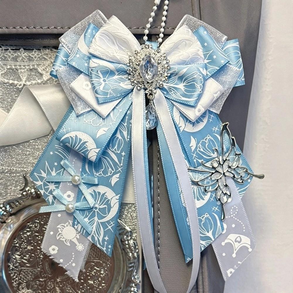 Double Layer Bowknot Ornament Keychain Tassel Pendant Knot Handmade Jewelry Daily Use
