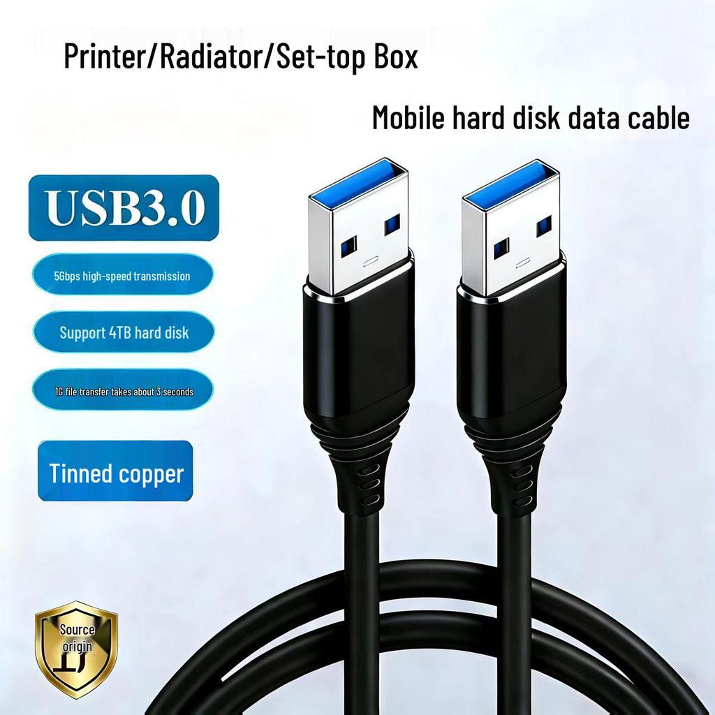 USB 3.0 Кабель для передачи данных "папа-папа" для корпусов жестких дисков, радиаторов и ТВ-приставок - Стабильная двунаправленная передача