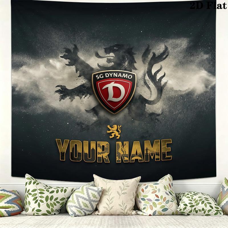 Custom Name SG Dynamo DresdenPrinted Tapestry – Wall Hanging for Bedrooms, Dorms, and Home Decor