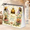 Decorative Desktop Planner 2027 Bee Themed Calendar, Spiral Binding And Thickened Desk Calendar Paper Planner, Monthly Agenda for Daily Schedule