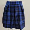 Женская юбка в клетку с высокой талией и одинаковым цветом, свободный подол, мягкая лоскутная застежка-молния по бокам, длина выше колена, женская коммутационная юбка