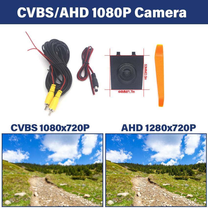 AHD 1080P HD Автомобильная камера переднего вида Водонепроницаемая парковка CVBS Переключатель 140 ° Ночное видение Положительная камера для Ford Everest 2016 2017