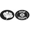 Labels - Ginkgo - Now or Never - 35x25mm - Oval - 2 Pieces