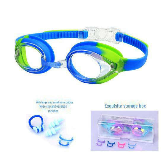 Силиконовые детские водонепроницаемые очки для плавания с высоким разрешением и защитой от запотевания