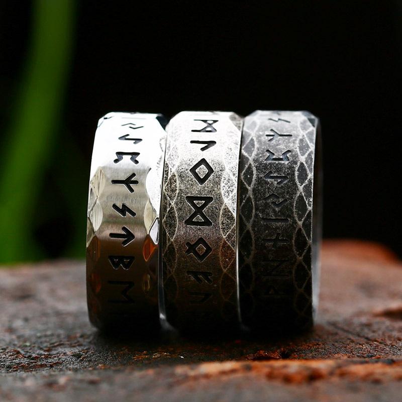 Винтажные кольца с рунами Odin Norse Viking для мужчин, модное кольцо со словами из нержавеющей стали, свадебные украшения, подарки на день Святого Валентина