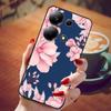 For Redmi Note 13 Pro 4G Case Flower 3D Relief Silicon Soft Phone Back Cover for Xiaomi Redmi Note13 Pro 4G Protection Shell TPU