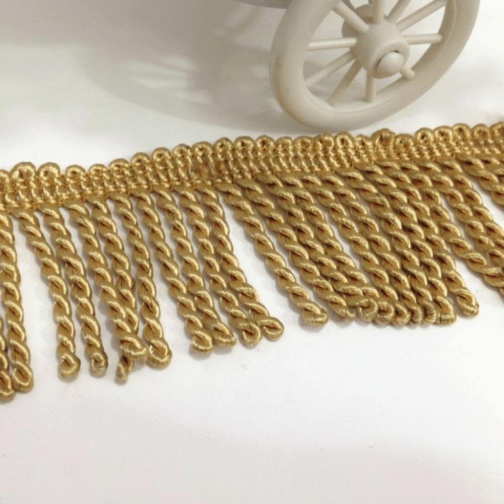 11M Polyester Fringe Lace Fabric Trim Craft Supplies Gold Fringe Trim Lace Trim Ribbon Latin Dress