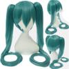 28 Colors Miku Cosplay Wig Long Heat Resistant Synthetic Hair Clip Ponytails Wigs + Wig Cap