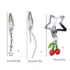 Star Pearl Hair Slides Y2k Style Bangs Hairclip Vintage Fringe Chain Hair Accessory Versatile Cherry Hairpin Jewelry