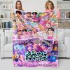 K-Pop Охотники на демонов Подарки для фанатов Одеяло Аниме Фланелевое Плед Одеяло Подходящее для дома, отдыха, кемпинга, путешествий Многофункциональное одеяло