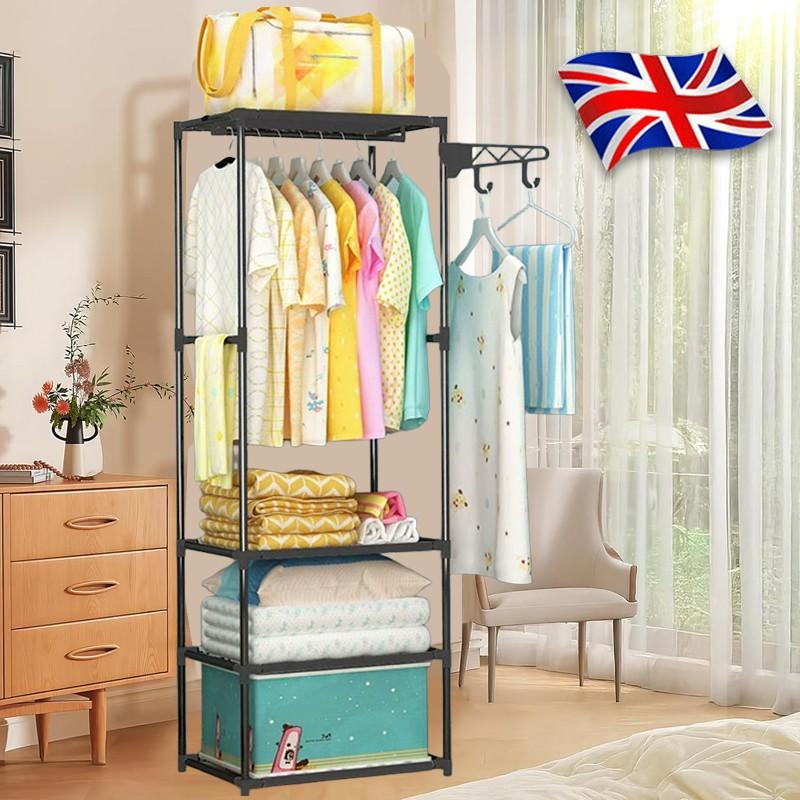 Heavy Duty Metal Clothes Nail Hanging Nack Garment Display Stand Storage Shelf