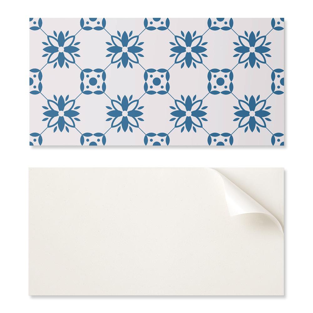 Self-Adhesive Panel With Print - Perfect For The Kitchen 100x50 cm Floral Pattern with Leaves