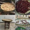 Плетеная вручную круглая бамбуковая корзина для веяния и сушки для домашнего использования