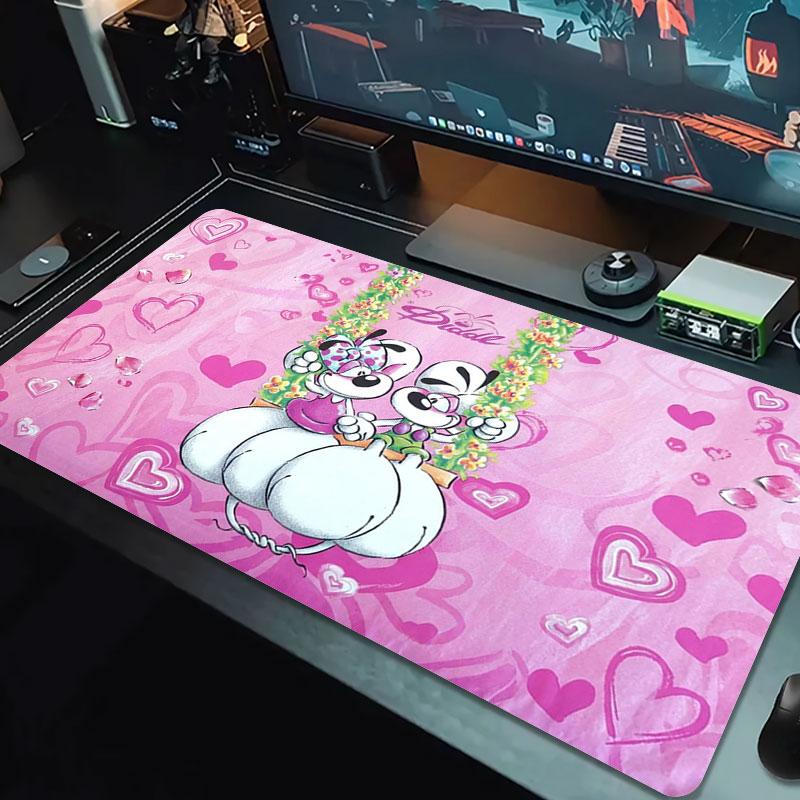 Diddl Large Size Mouse Pad Large Gaming Table Cushion Non-slip Laptop Tablet Big Mousepad XXL Mat Mini PC Playmat With Lock edge