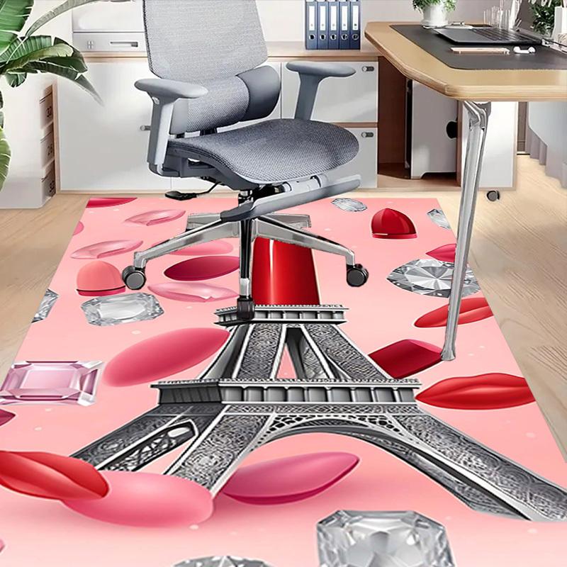 1PC Parisian, lipstick Extra Large Non Slip Floor carpet, Office, family, Studio   Large Area Rug Indoor Rugs, Bold Statement Piece