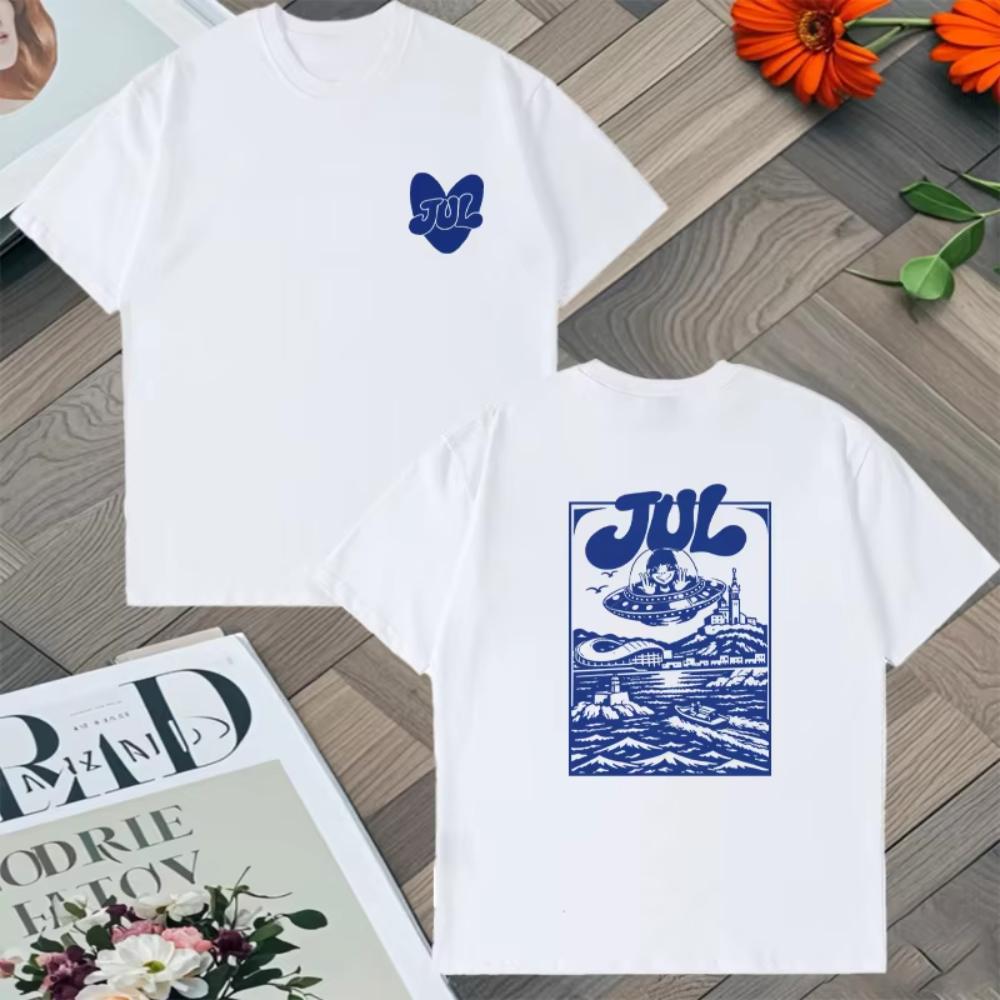 Rapper Jul Graphic TShirt Trend Fashion Hip Hop Tshirts Casual Cotton Short Sleeve Summer Oversize Streetwear Vintage Tee Shirt