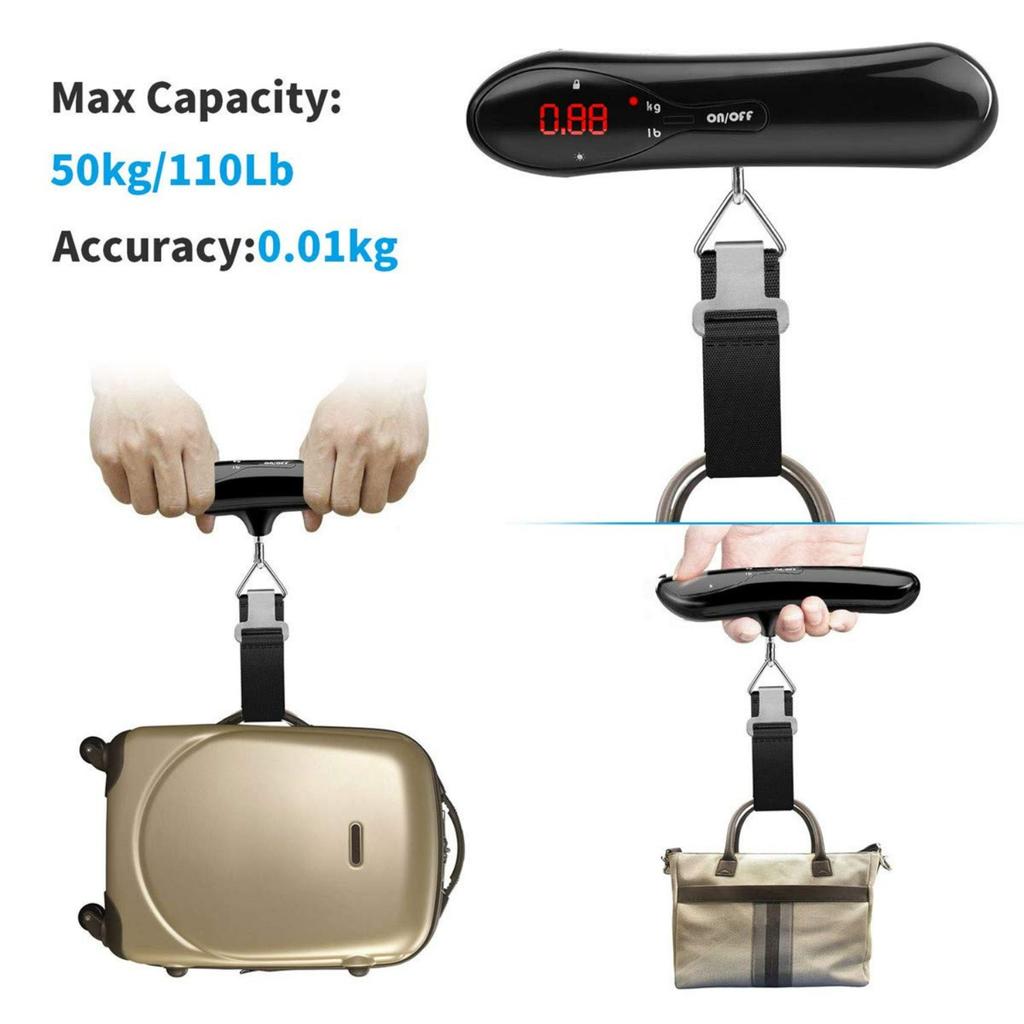 Digital Luggage Scale for Travel Essentials,Portable Handheld Digital Hanging Weight Scales for Travel Suitcase Hanging Postal Baggage