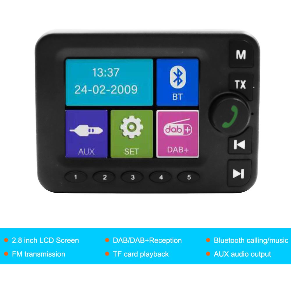 2.4-inch Color LCD DAB/DAB+ Radio Receiver Bluetooth-compatible MP3 Player FM Car Digital Signal Broadcasting For European Cars