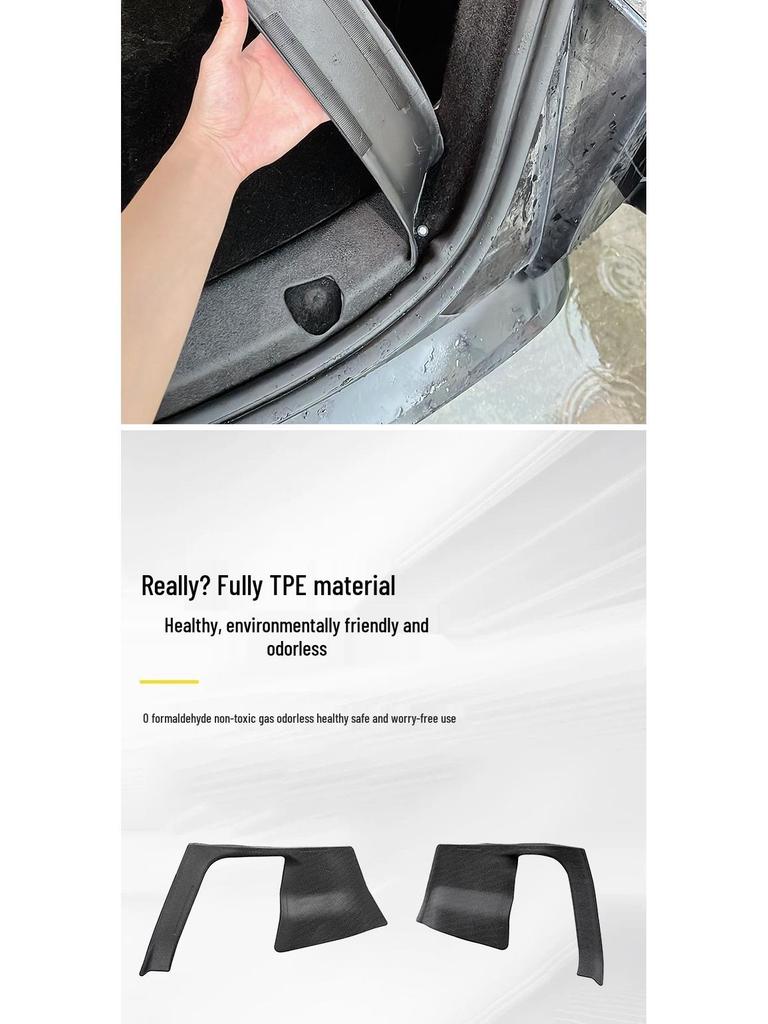 2025 Tesla Model Y Trunk Side Pocket TPE Protective Mats - Wear & Scratch Resistant