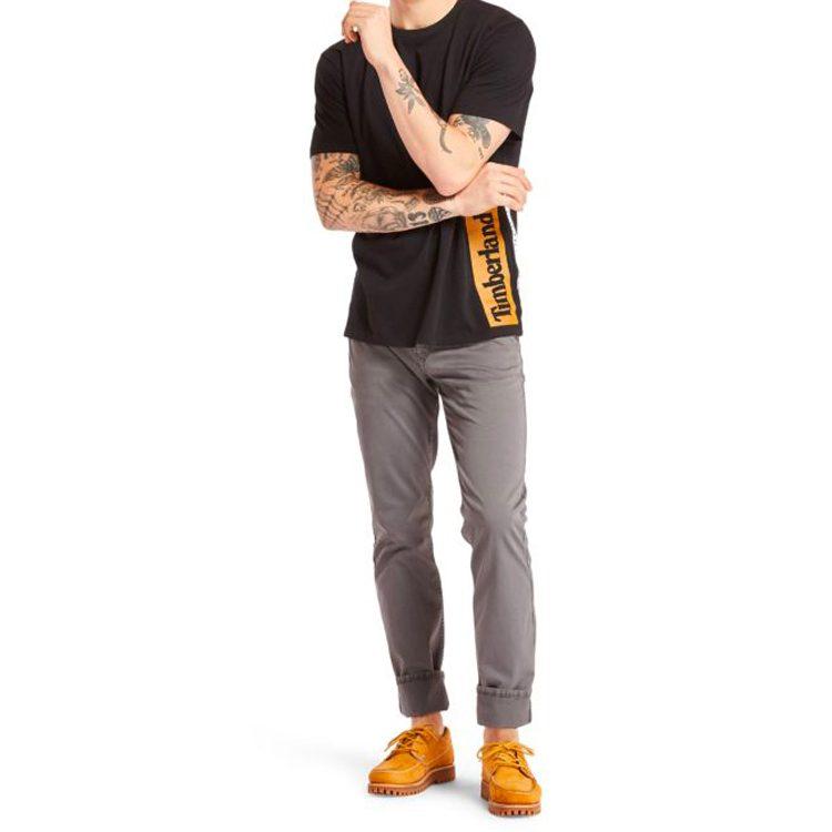 Timberland Футболки Мужские Черные С Круглым Вырезом Умеренный Прямой Крой A22REP56