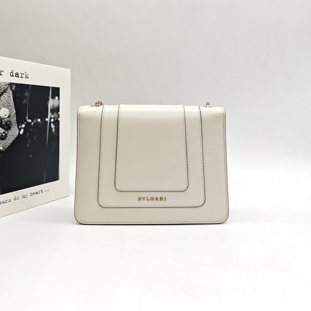 [Pre-Owned] Serpenti Forever Brass Snake Head Buckle Chain Small Calfskin Shoulder Bag - Excellent #1VH35K0