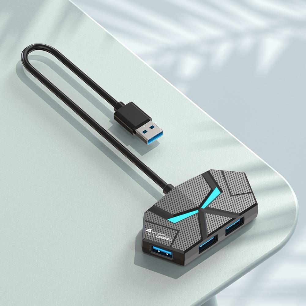 7-портовый USB 3.0 концентратор высокоскоростная передача данных ноутбук ПК многофункциональный расширитель док-станция для внешних устройств