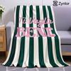 Stripe Italian Text Ultra Soft Sherpa Fleece Blanket Fluffy Warm Halloween Cozy Throw for Sofa Couch Bedroom Gift All Season