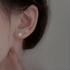 3Pcs/Set Diamond Love Heart Stud Earrings Women'S Earrings Mini Delicate Earrings Jewelry
