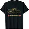 Вторая мировая война Британская армия Танк A34 Comet WW2 Унисекс Футболка с коротким рукавом Повседневная 100% ХЛОПОК Круглый вырез футболка