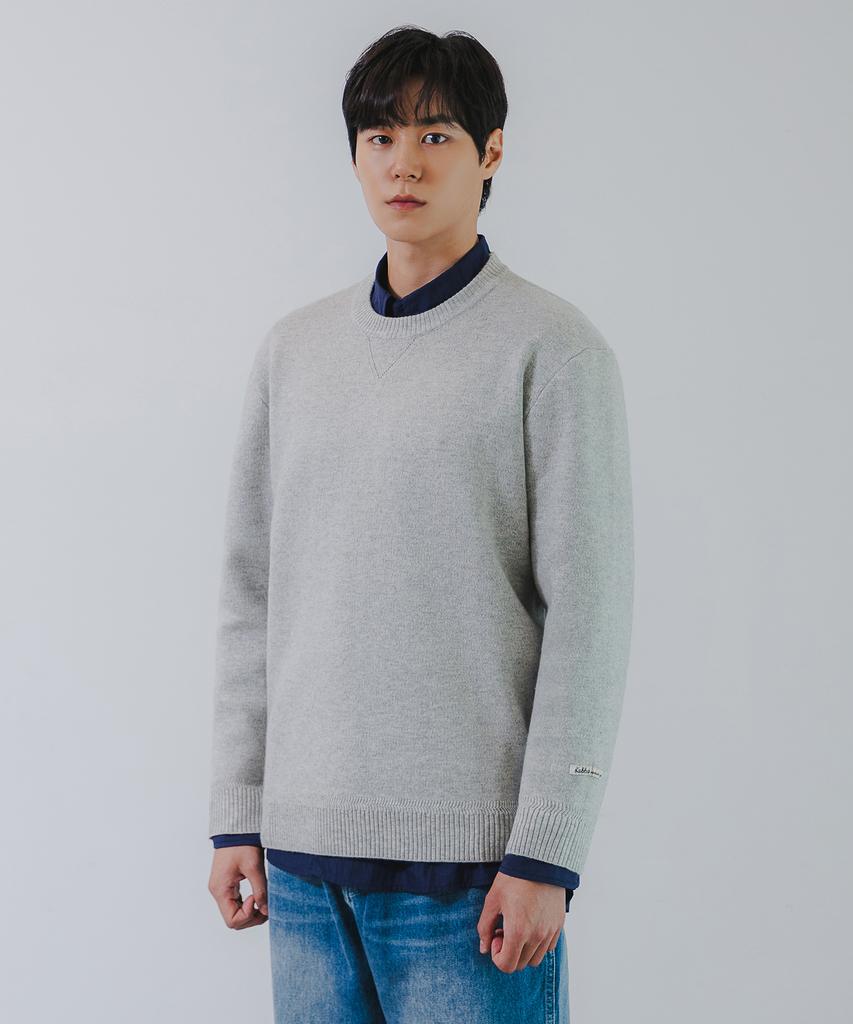 BAKKEN Soft Wool Round Knit Bk8937_Light Gray