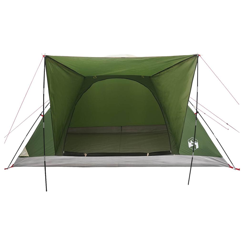 Camping Tent with Roof Green 6 Person Polyester and Steel