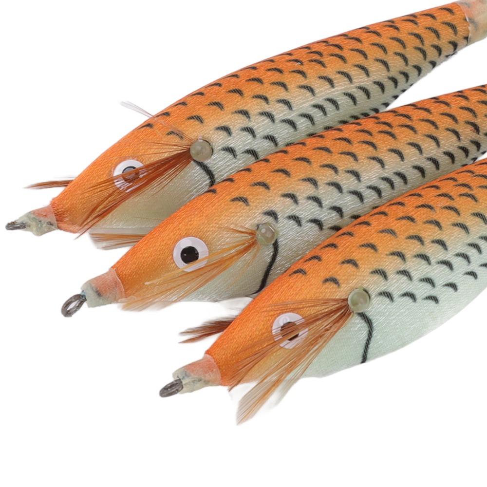 14PCS Luminous Squid Hook Lure Double Row Hooks Artificial Shrimp Lure Squid Jig Saltwater Fishing