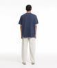 CREAM SODA LAB Crsdel Small Logo Garment Dyed Pigment Short Sleeve T-Shirt Steel Blue White