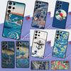 Японский паб Волна Аниме Арт Чехол для телефона для Samsung Galaxy S24 S25 Ultra S9 S10 S20 FE S21 S22 S23 Ultra Plus Задняя крышка