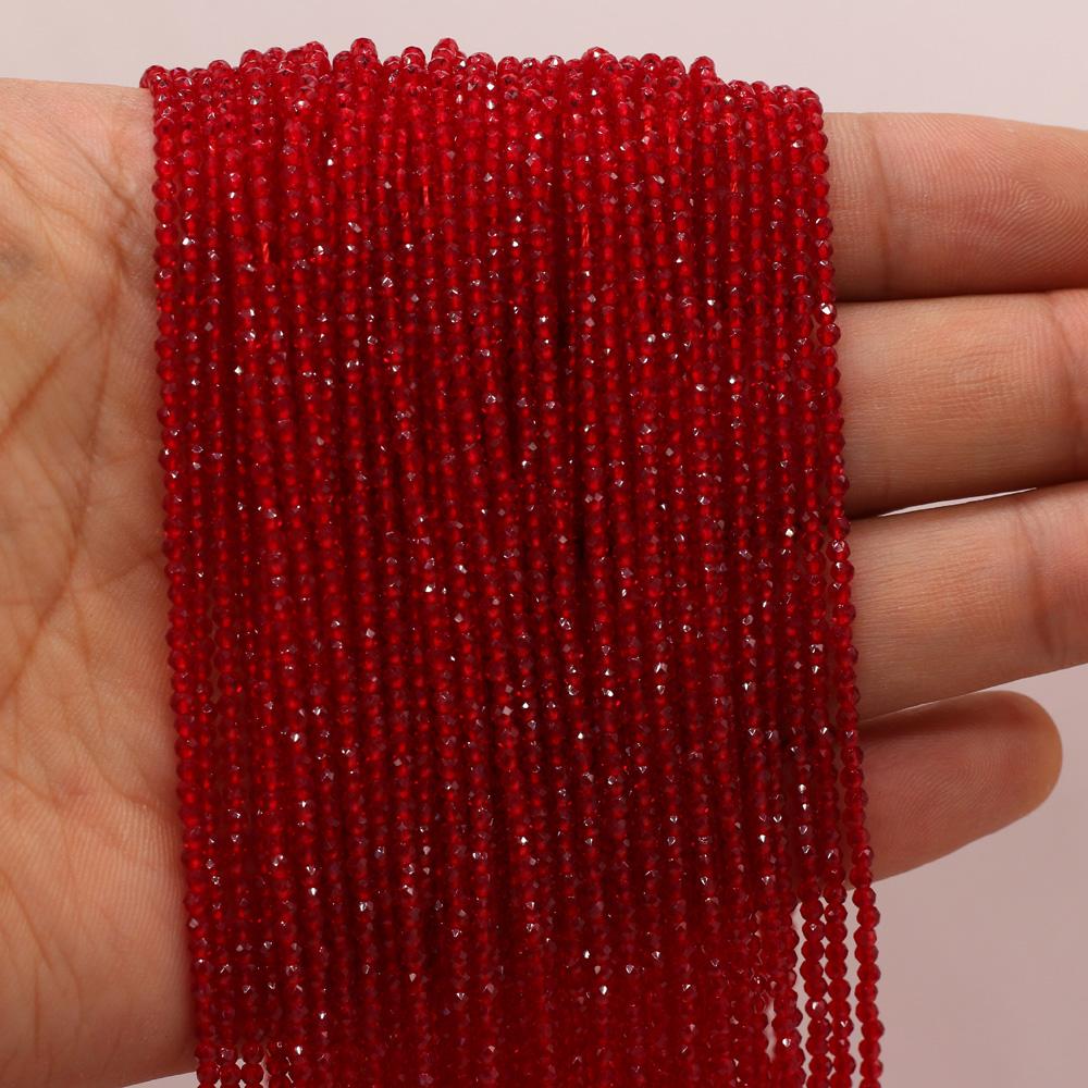 3-ниточные бусины из шпинели из натурального камня 2 мм, маленькие свободные бусины-разделители для изготовления ювелирных изделий, ожерелья, браслета, браслета, серег, аксессуаров, бисера 38 см
