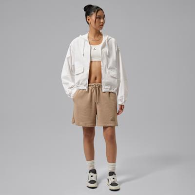 Jordan Jackets Women's White Hooded Non Detachable Moderate Other