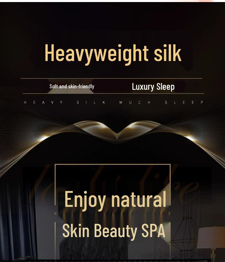 Роскошный тяжелый шелковый комплект из четырех предметов с двусторонним одеялом из шелка-тусса и отделкой из ледяного шелка