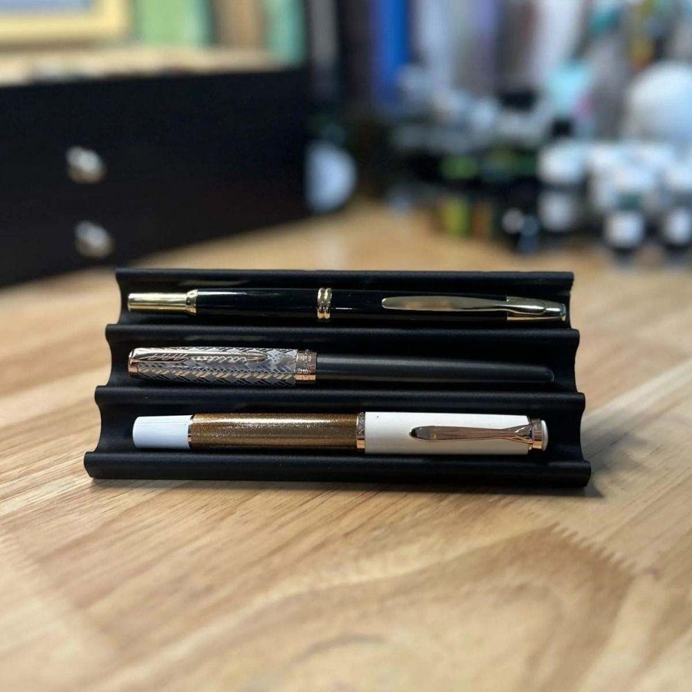 Trapezium Pen Organizers Multi-functional 3D Pencil Case Paintbrush Storage Rack