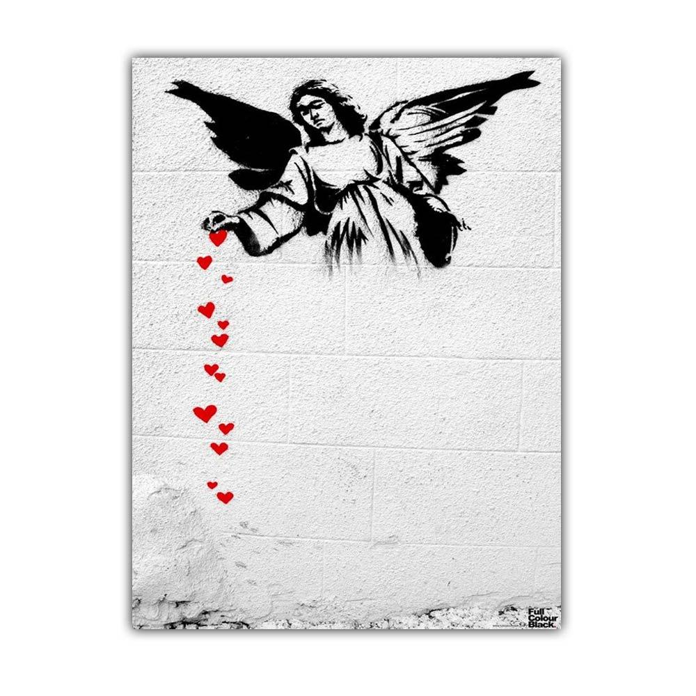 Уличная культура, граффити, художественная печать, плакат, холст, картина, настенное искусство, Бэнкси, гостиная, коридор, спальня, украшение для дома, фреска